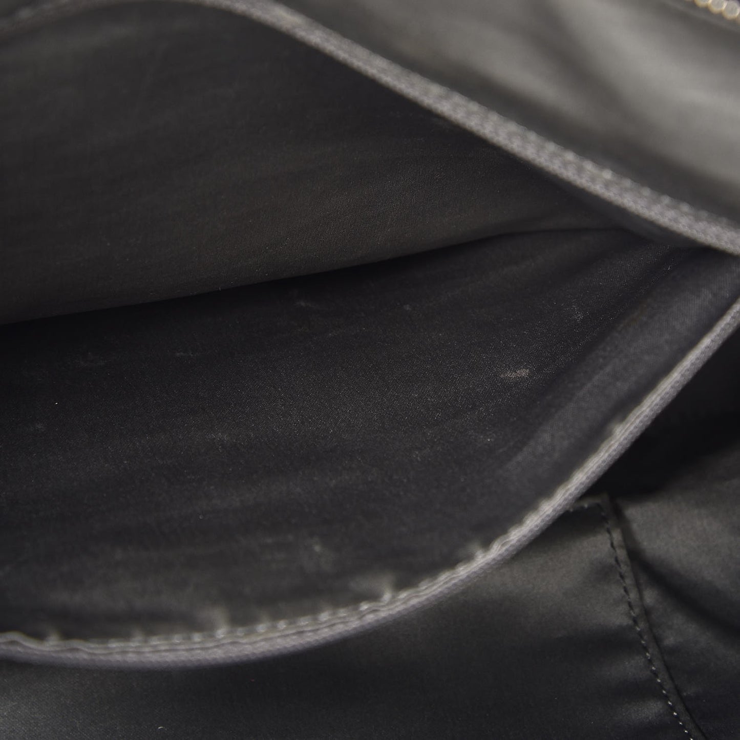 Lambskin Square Stitched Lax Large Tote Black