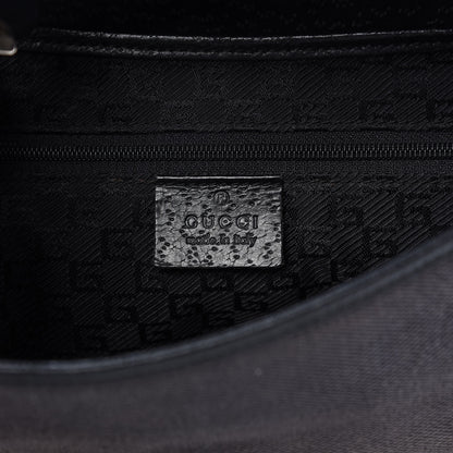 Gucci Calfskin Bamboo Handle Jackie O Hobo Black 8 of 10