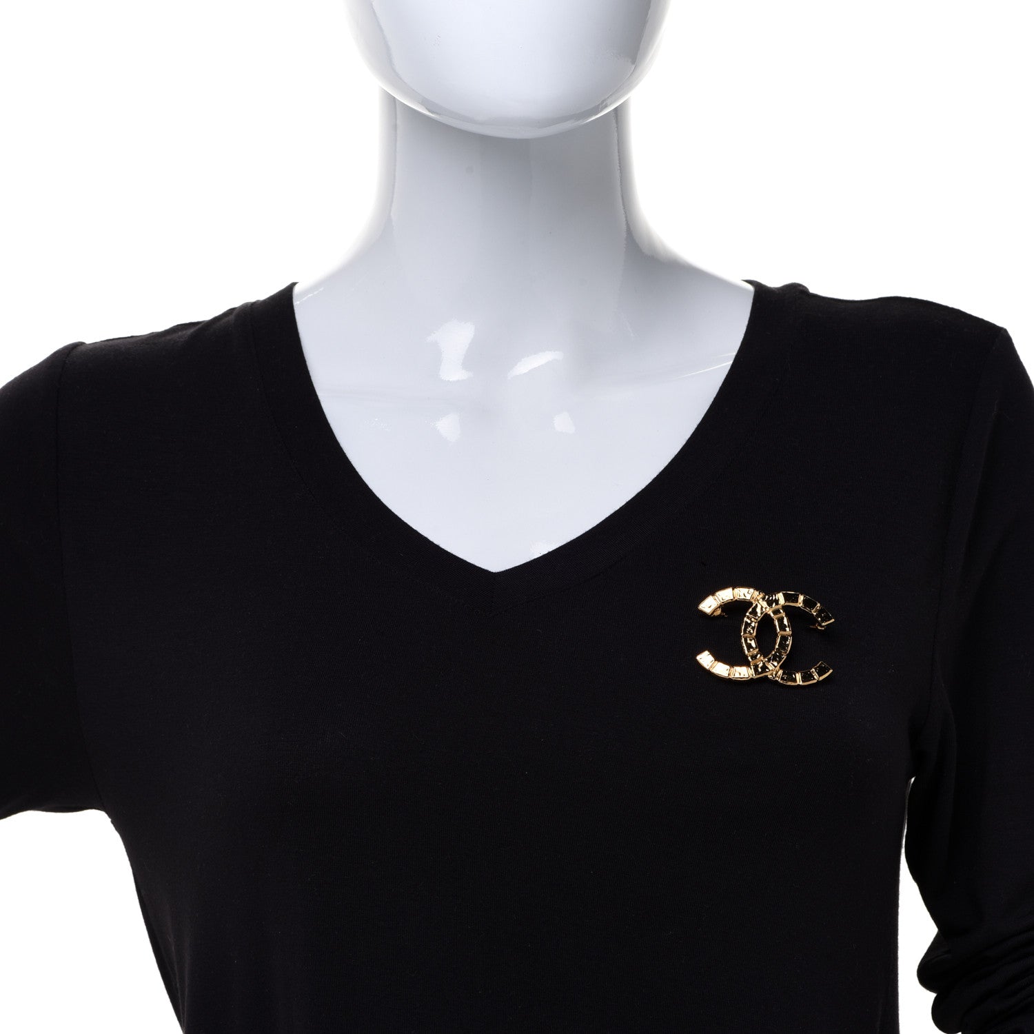 Chanel CC Brooch Gold 2 of 5