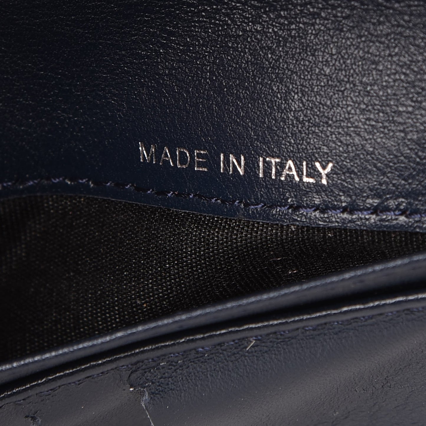 Caviar Timeless CC French Wallet Navy Blue
