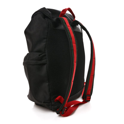 Gucci Techno Canvas Web Double Buckle Backpack Black 3 of 9