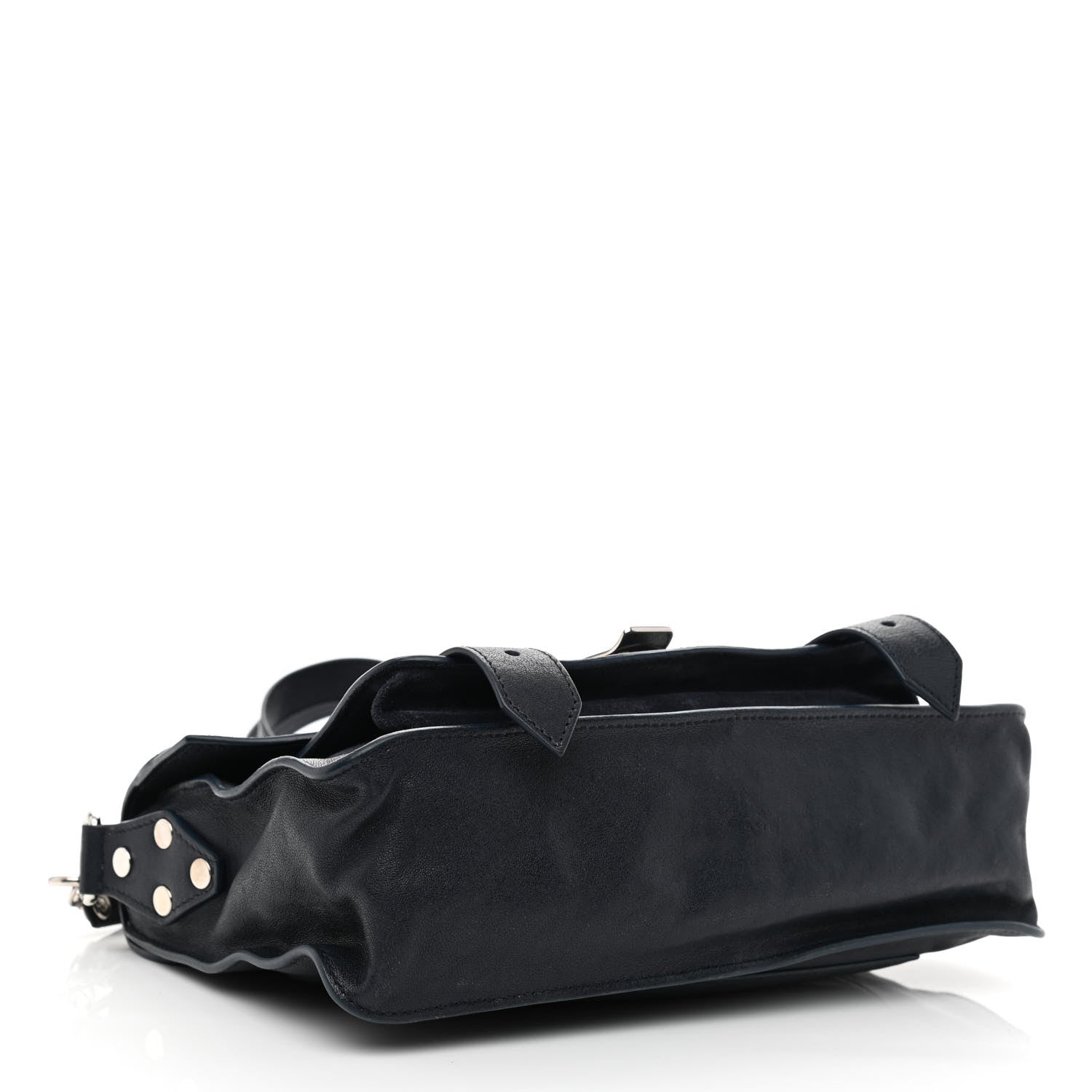 Proenza Schouler Calfskin SuedeTiny PS1 Satchel Dark Navy 4 of 9