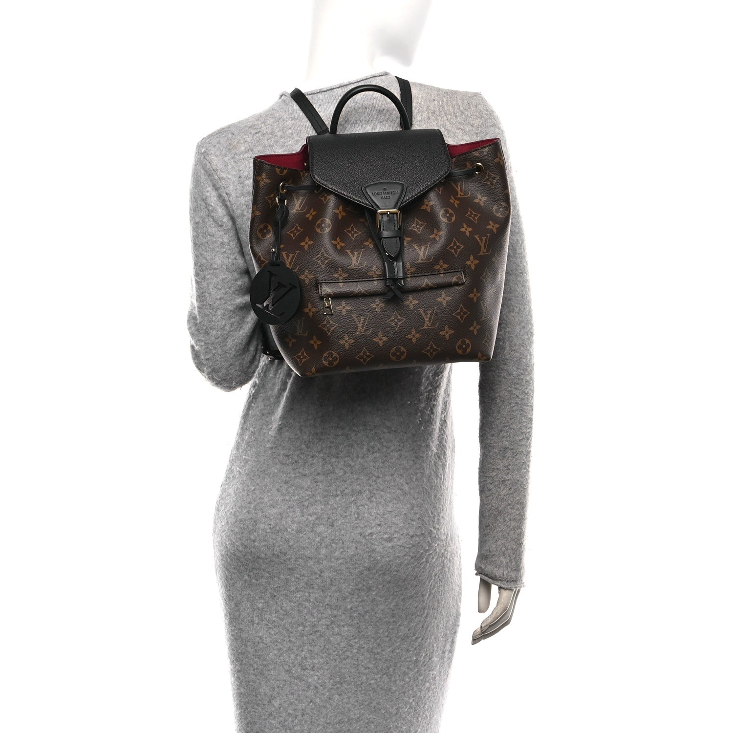 Louis Vuitton Monogram Montsouris PM Black 2 of 9
