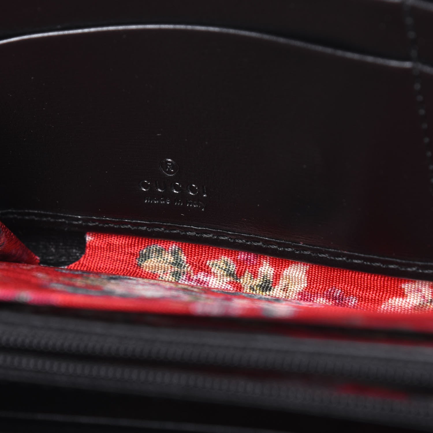 Gucci Calfskin Web Trapuntata GG Zip Around Wallet Black 6 of 11