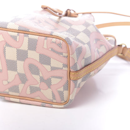 Louis Vuitton Damier Azur Tahitienne Nano Noe Rose Ballerine 11 of 11
