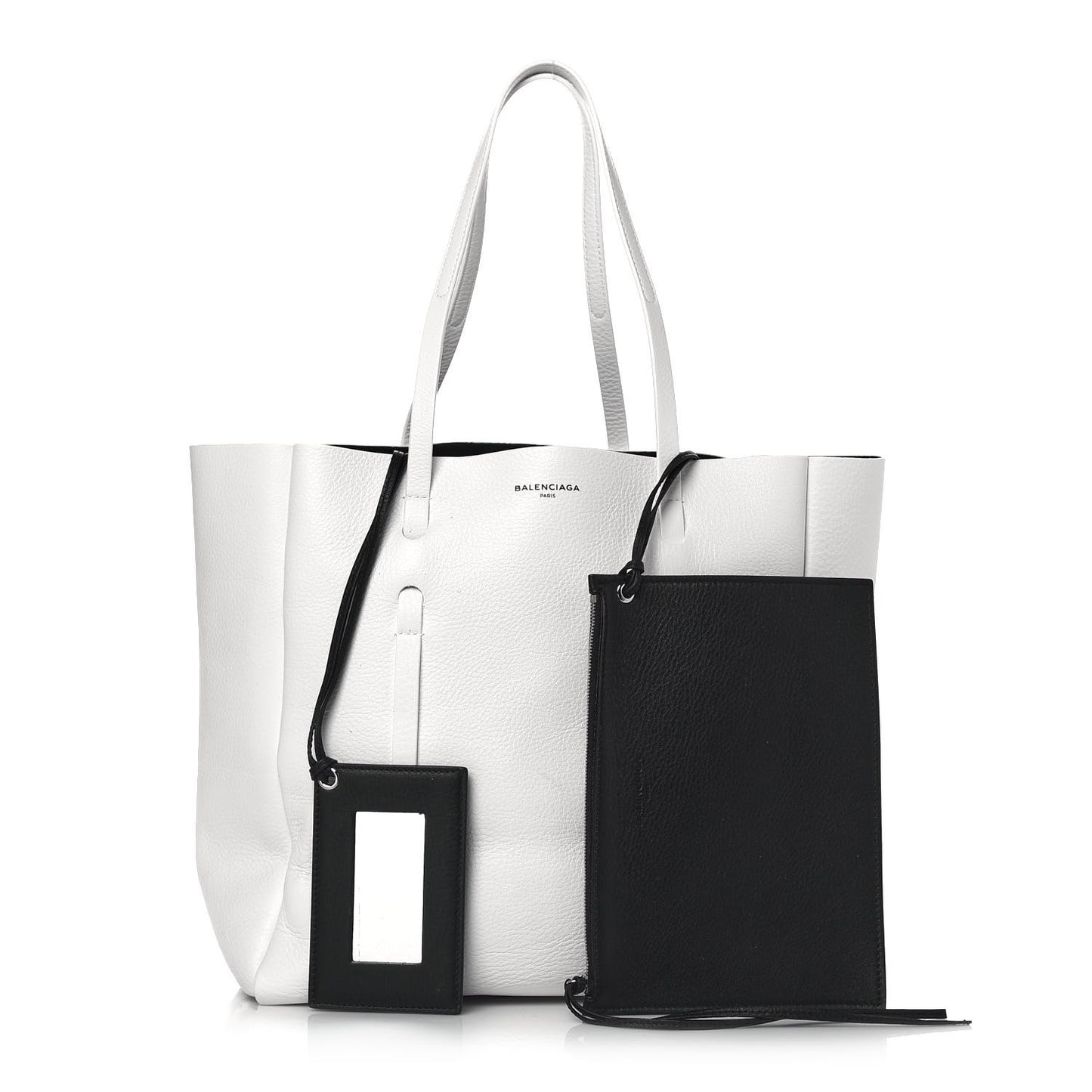 Veau Baltimore Double Sided Small Everyday Tote Optic White Black