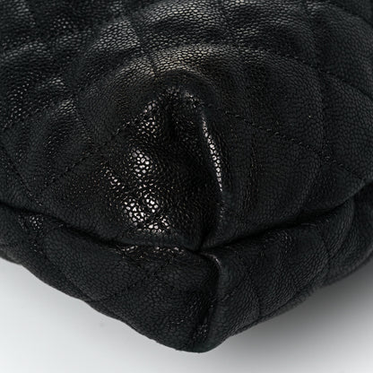 Chanel Distressed Glazed Caviar Quilted Large Elastic Tote Black 6 of 13