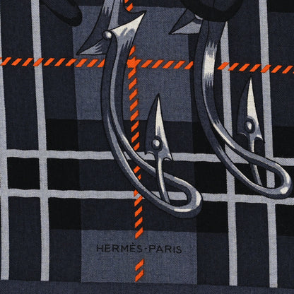 Hermes Cashmere Silk Cheval Punk Scarf 100 2 of 3
