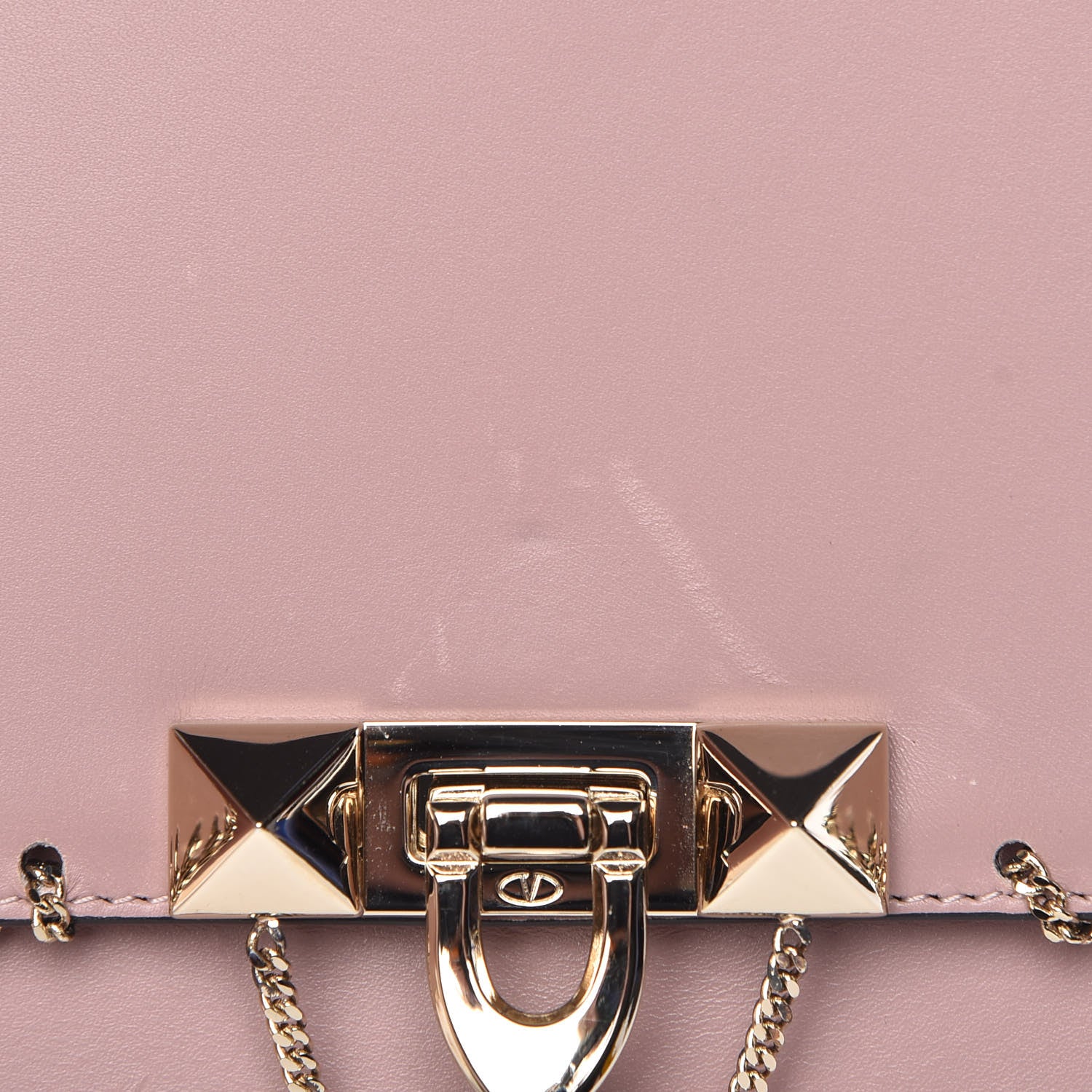 Valentino Garavani Vitello Groumette Small Rockstud Demilune Shoulder Bag Lipstick 10 of 10