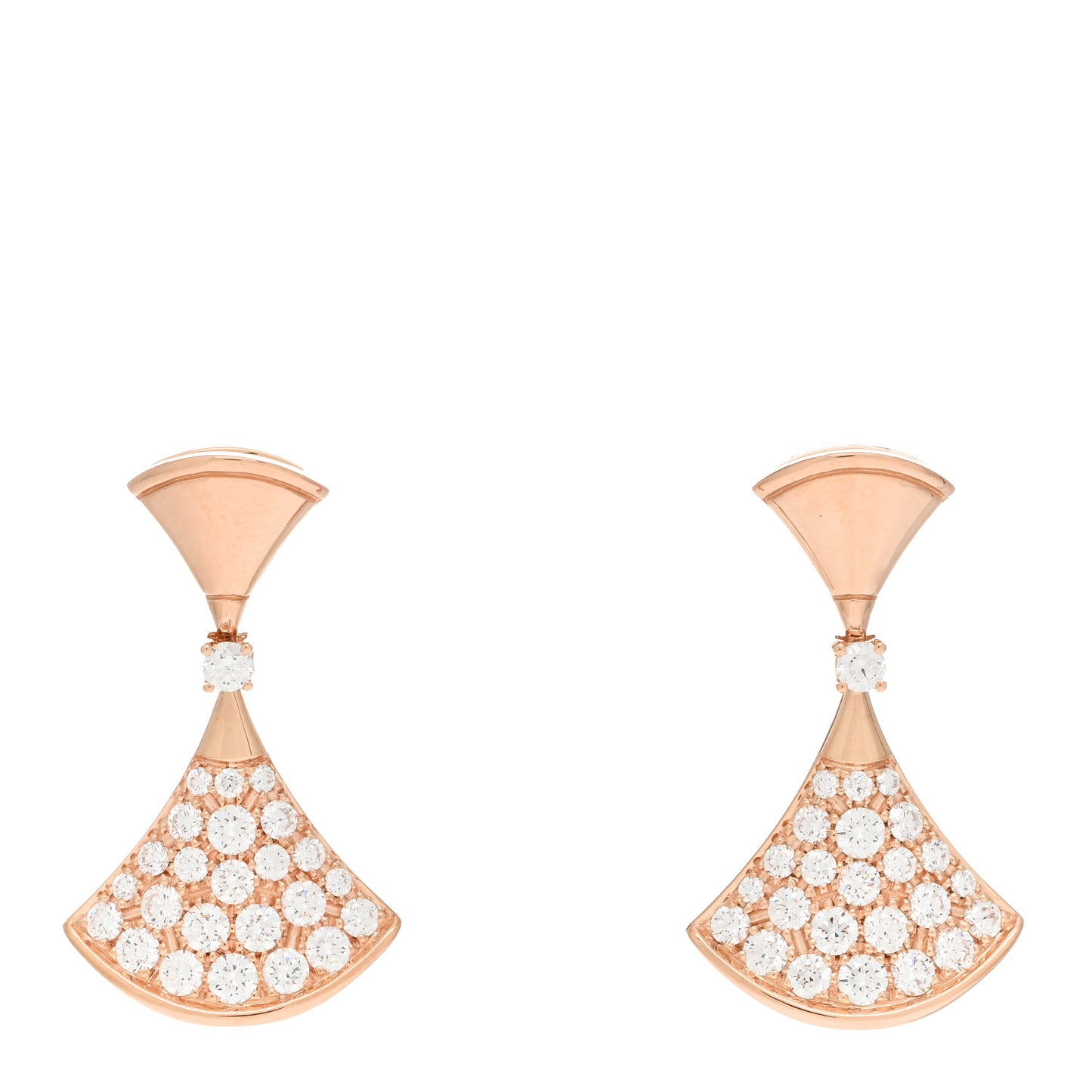 18K Rose Gold Diamond Divas' Dream Pave Earrings