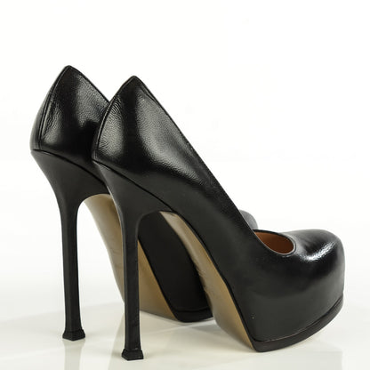 Saint Laurent Vernigolf Tribtoo 105 Platform Pumps 36.5 Black 4 of 8