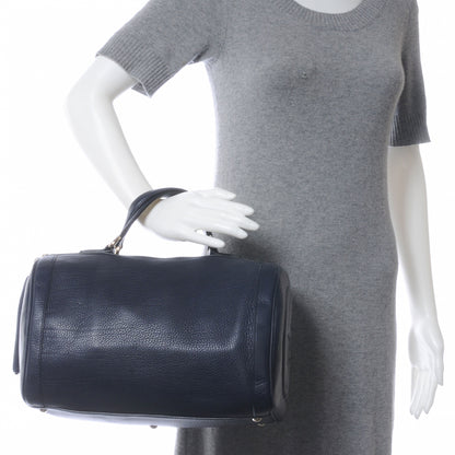 Gucci Pebbled Calfskin Medium Soho Boston Blue 2 of 7