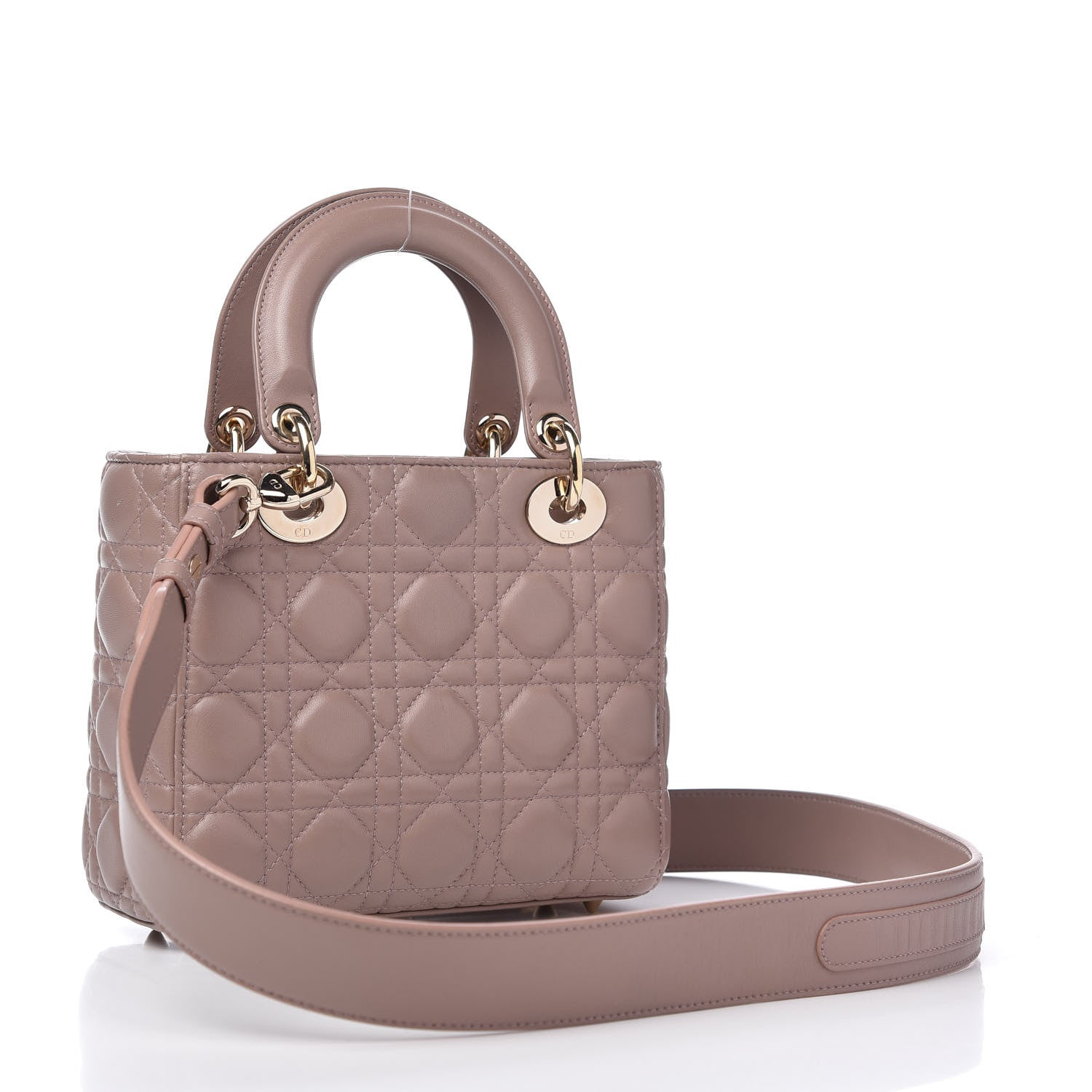 Christian Dior Lambskin Cannage Small Lucky Badges My Lady Dior Taupe 3 of 9
