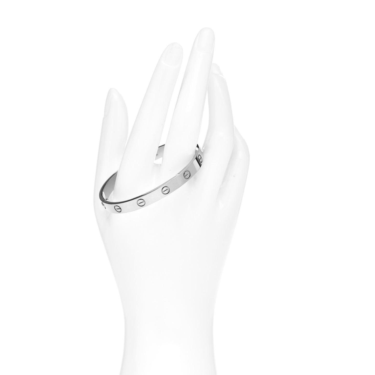 18K White Gold LOVE Bracelet 16
