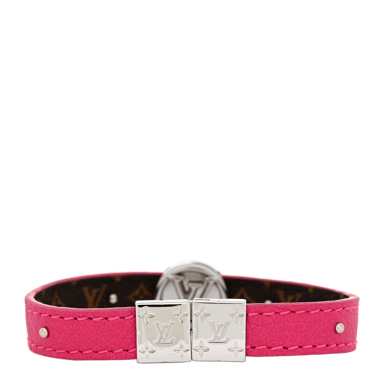 Louis Vuitton Monogram LV Circle Reversible Bracelet 17 Rose Falbala 3 of 7