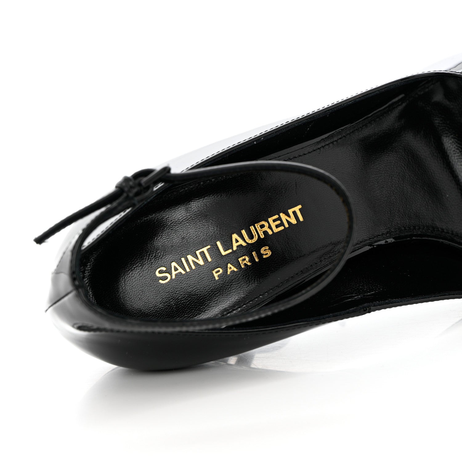 Saint Laurent Patent Calfskin Opyum 110 Sandals 37 Black 6 of 10