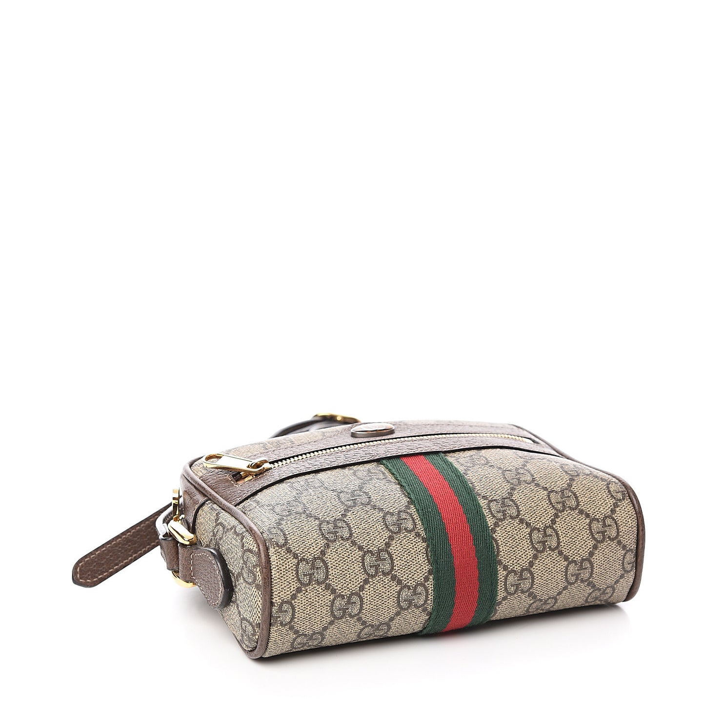 GG Supreme Monogram Web Mini Ophidia Shoulder Bag Brown