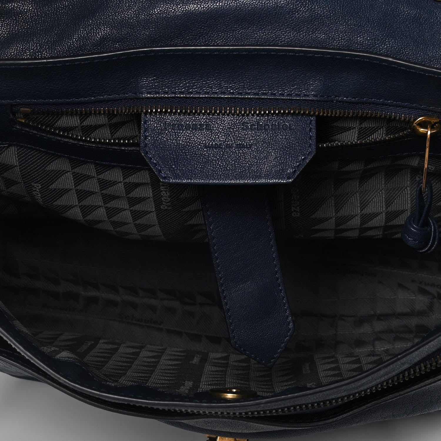 Proenza Schouler Lambskin Medium PS1 Satchel Midnight 4 of 11