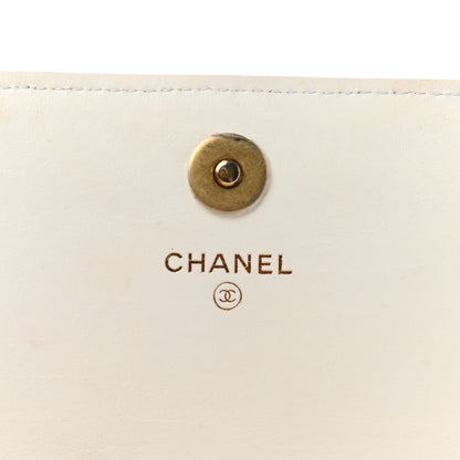 Chanel Calfskin Quilted Logo Flap Case White 6 of 12