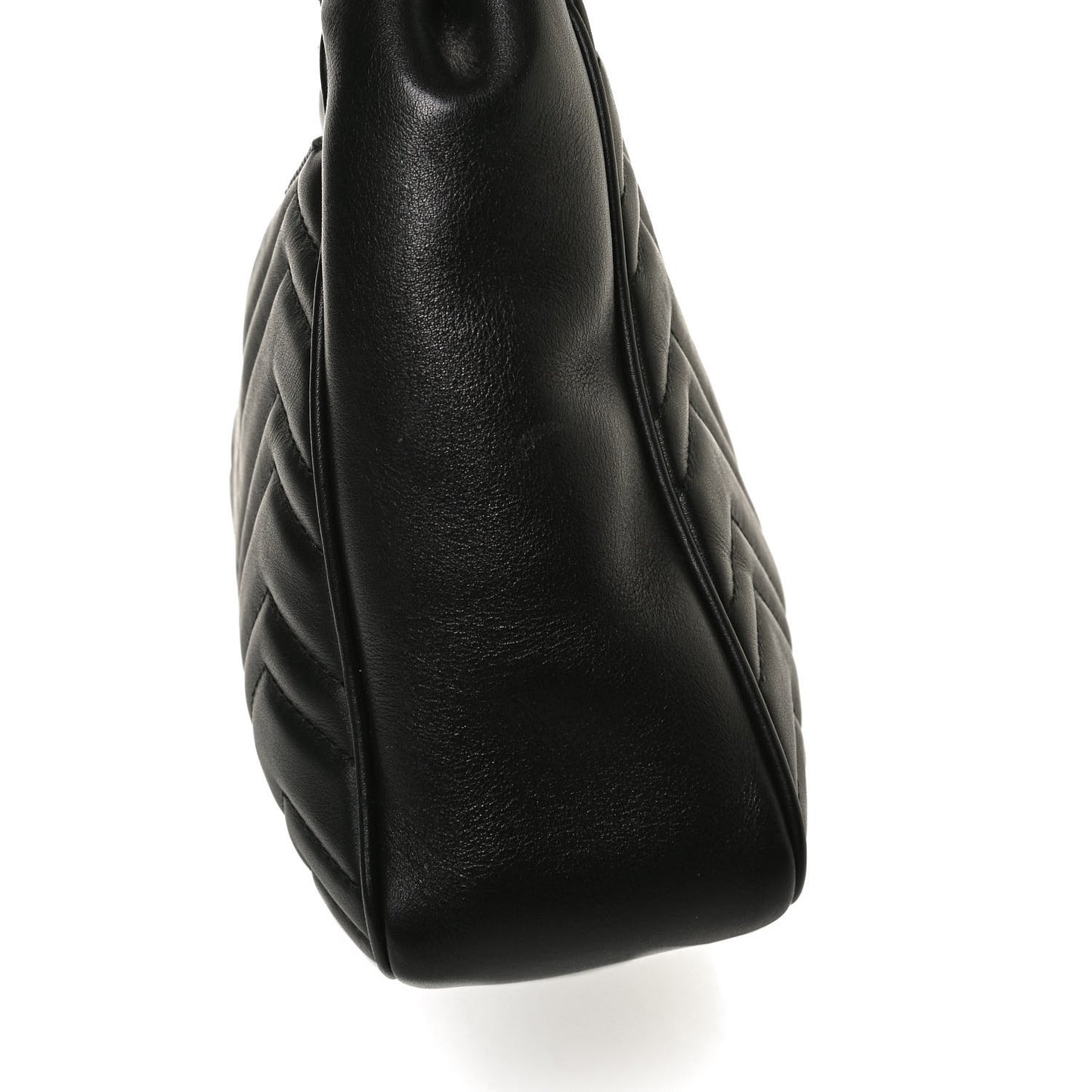 Calfskin Matelasse Medium GG Marmont Open Top Shoulder Bag Black