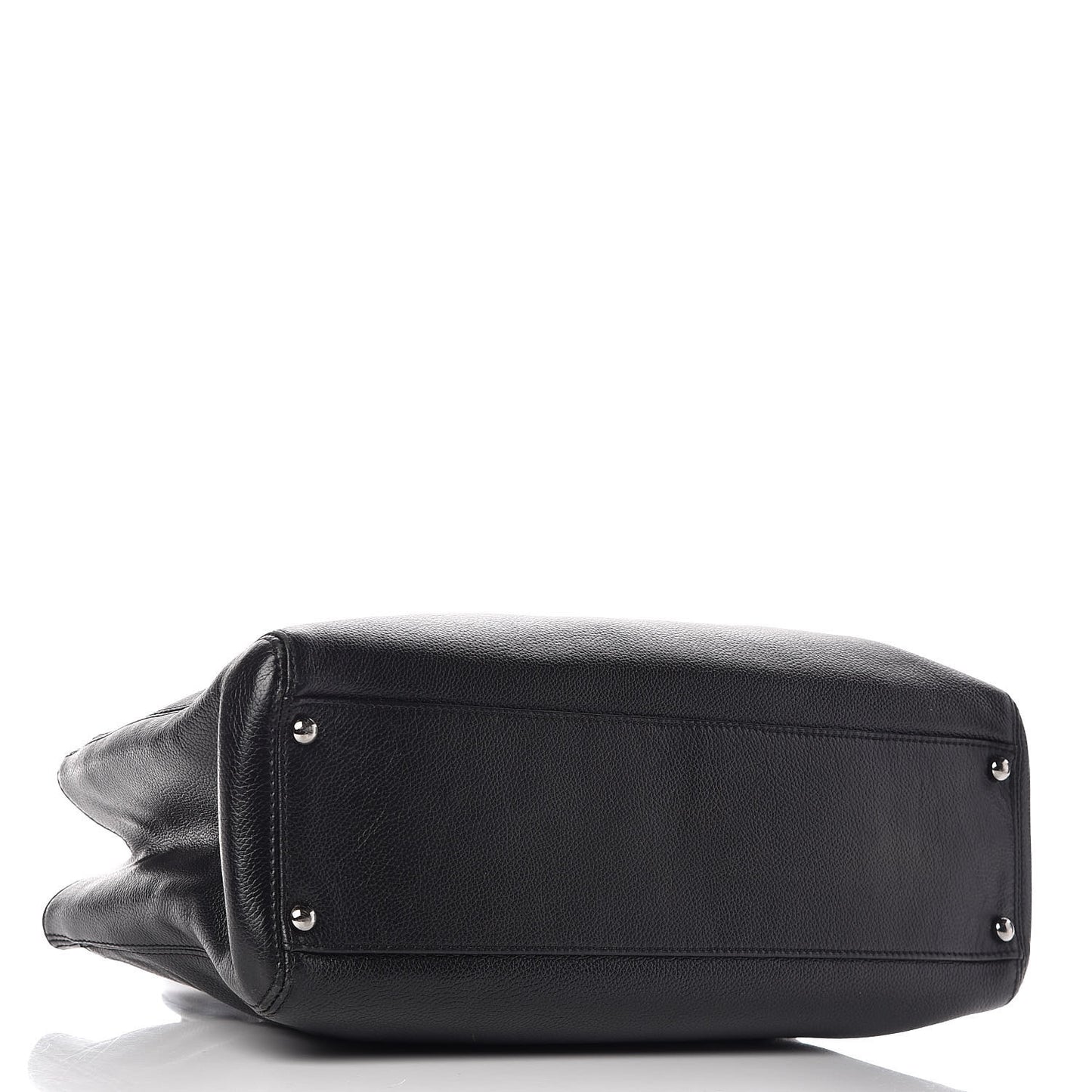 Calfskin Mademoiselle Lock Cerf Shopper Tote Black