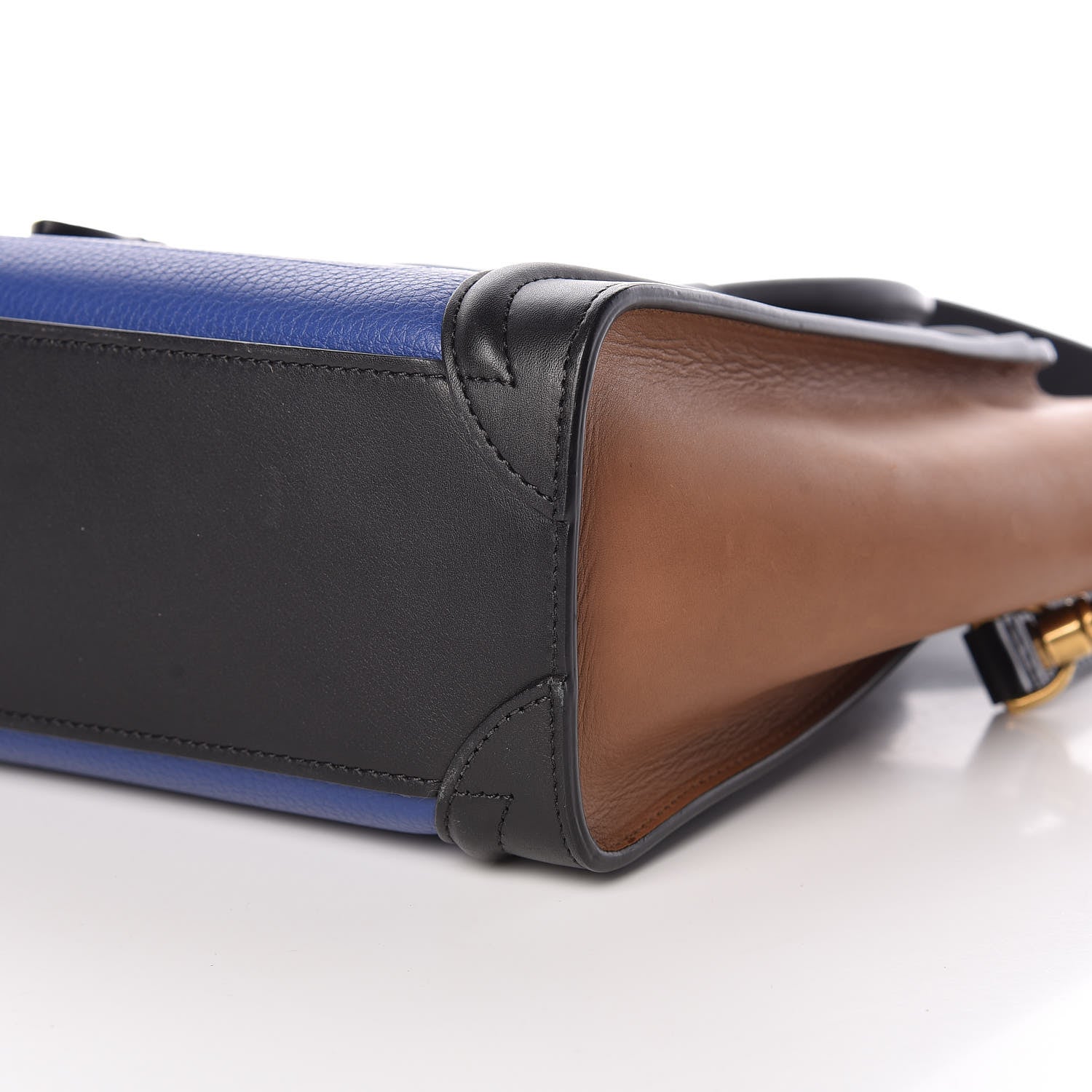 Celine Smooth Drummed Calfskin Nano Tri-Color Luggage Indigo 6 of 10