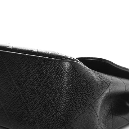 Chanel Caviar Quilted Jumbo Single Flap Black 9 of 14