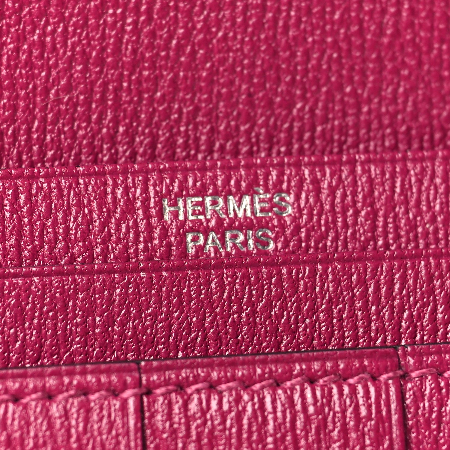 Hermes Shiny Alligator Bearn Wallet Rose Pourpre 6 of 10