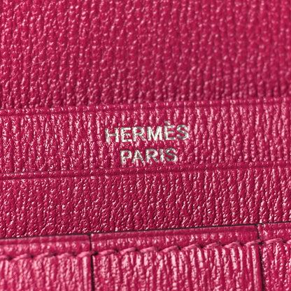 Hermes Shiny Alligator Bearn Wallet Rose Pourpre 6 of 10