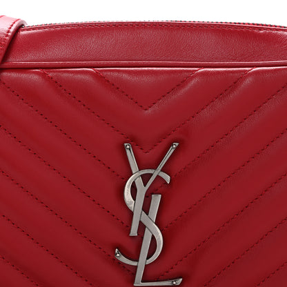 Saint Laurent Calfskin Matelasse Monogram Lou Camera Bag Rouge Eros 8 of 10