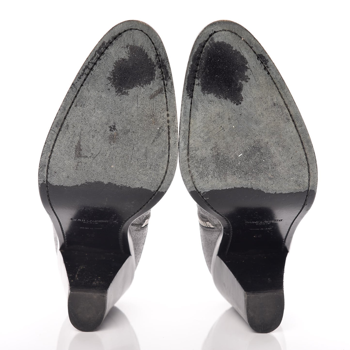 Metallic Suede Curtis Ankle Boots 39 Dark Silver