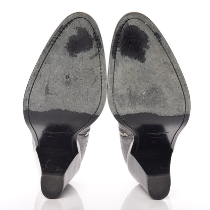 Saint Laurent Metallic Suede Curtis Ankle Boots 39 Dark Silver 7 of 22