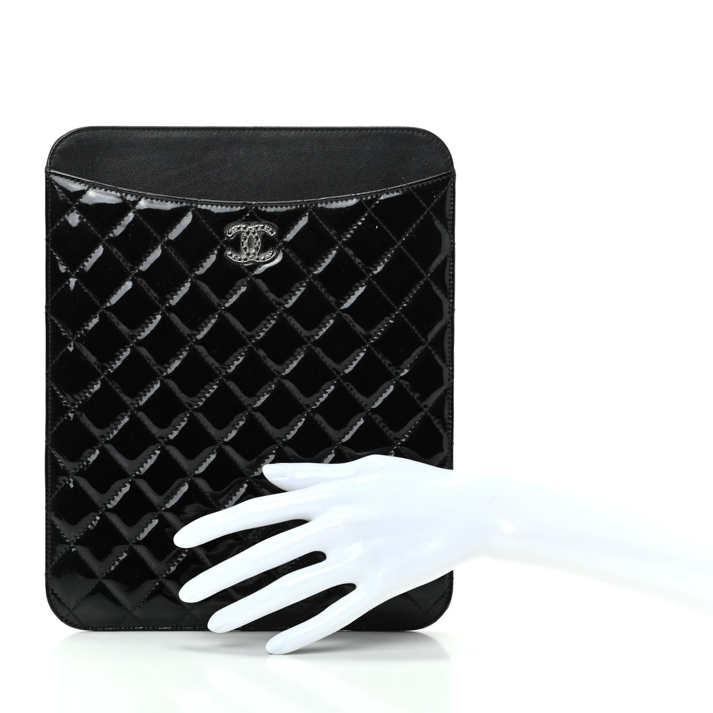 Patent Quilted Brilliant iPad Case Black