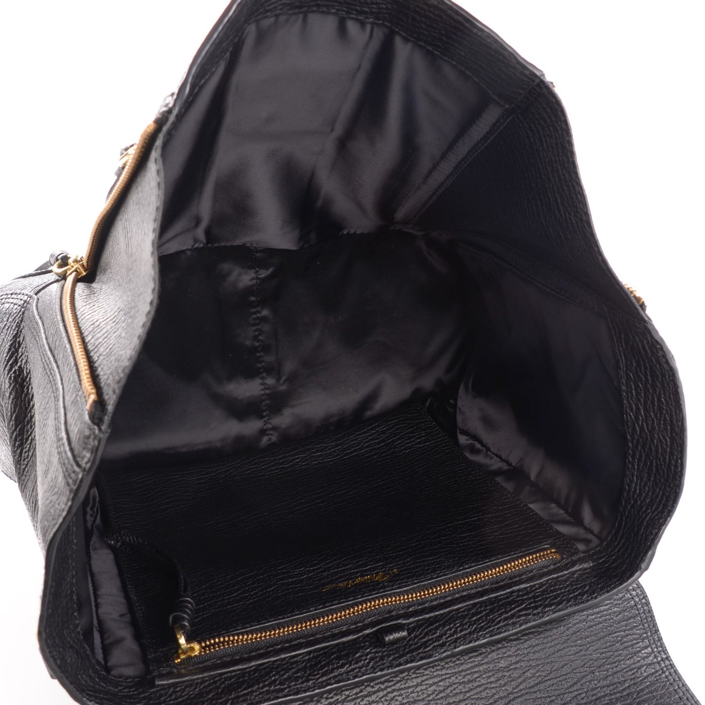 3.1 Textured Calfskin Medium Pashli Satchel Black