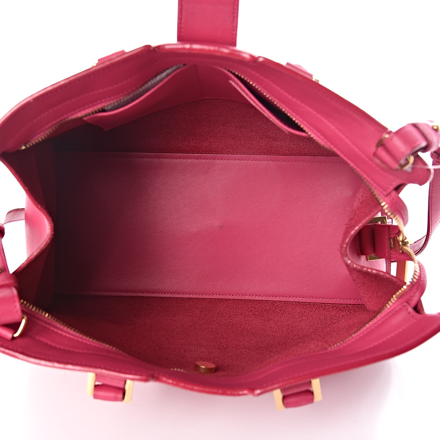 Saint Laurent Calfskin Small Classic Y Cabas Fuchsia 5 of 12