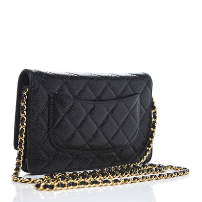 Chanel Caviar Quilted Wallet On Chain WOC Black 3 of 10