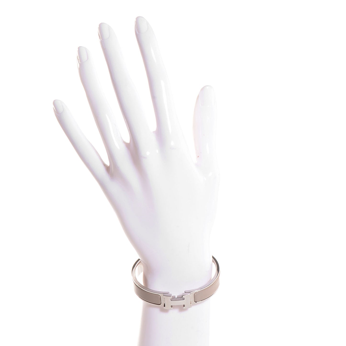 Enamel Narrow Clic Clac H Bracelet PM Etoupe