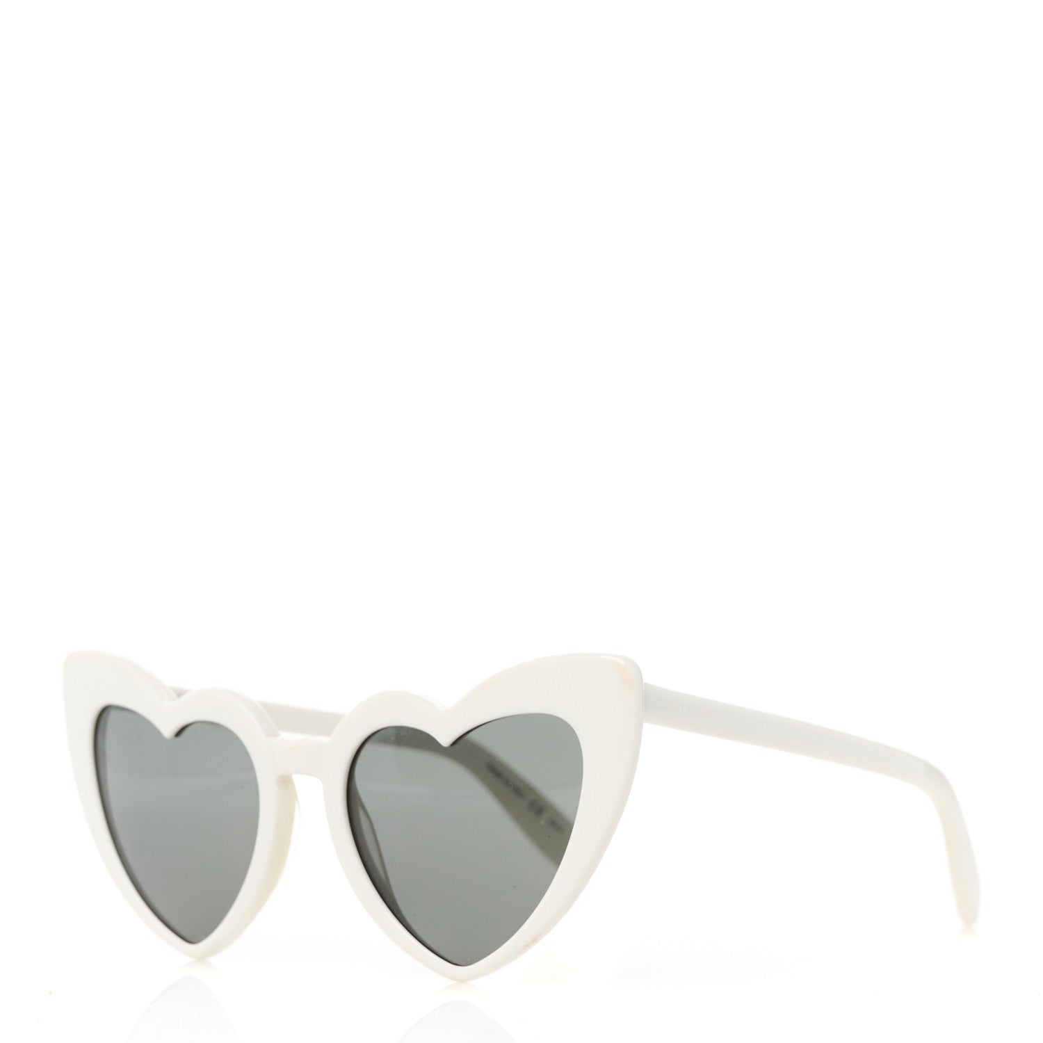 Saint Laurent Acetate Heart Frame Loulou SL181 Sunglasses White 1 of 10