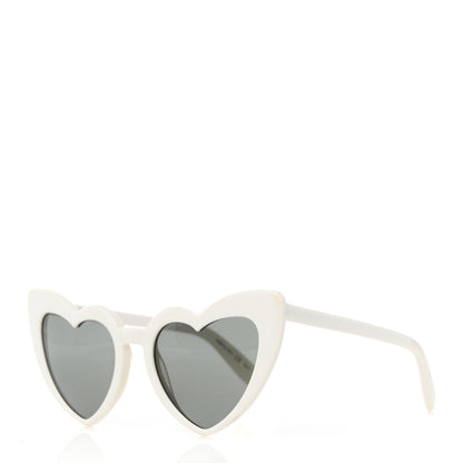Saint Laurent Acetate Heart Frame Loulou SL181 Sunglasses White 1 of 10