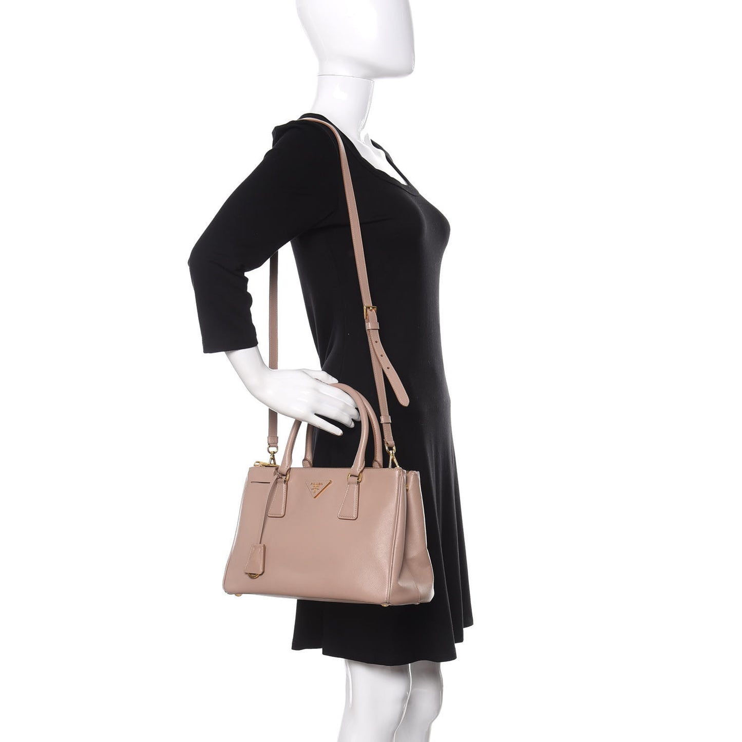 Saffiano Small Galleria Double Zip Tote Cammeo