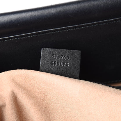 Gucci Nappa Bamboo Medium Nymphaea Top Handle Bag Black 7 of 11