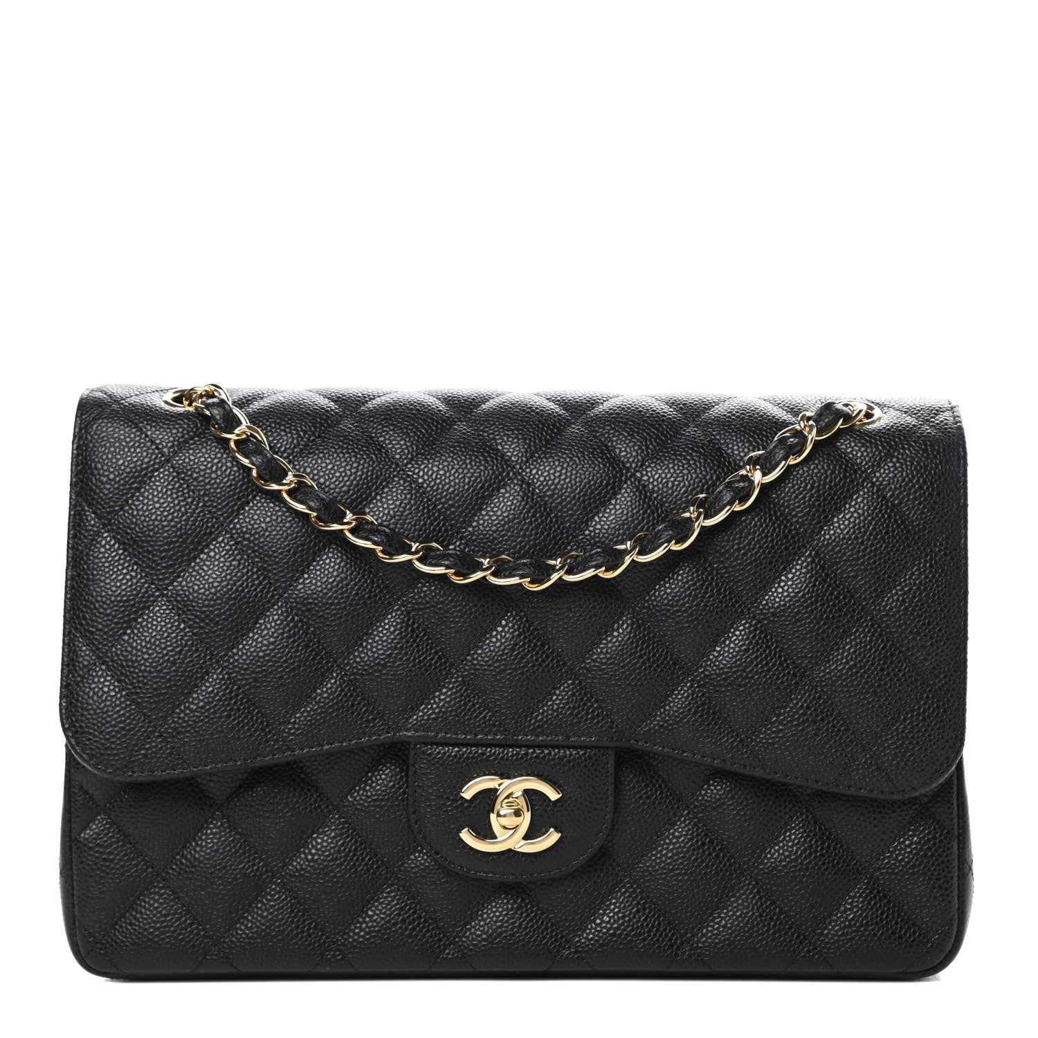Chanel Caviar Quilted Jumbo Double Flap Black 1 of 11