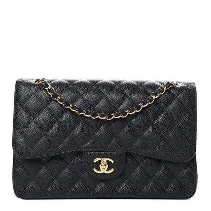 Chanel Caviar Quilted Jumbo Double Flap Black 1 of 11
