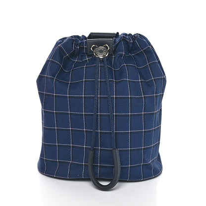 Hermes Tattersall Canvas Swift Trek-H Pouch Bleu Nuit White Black Caban 7 of 10