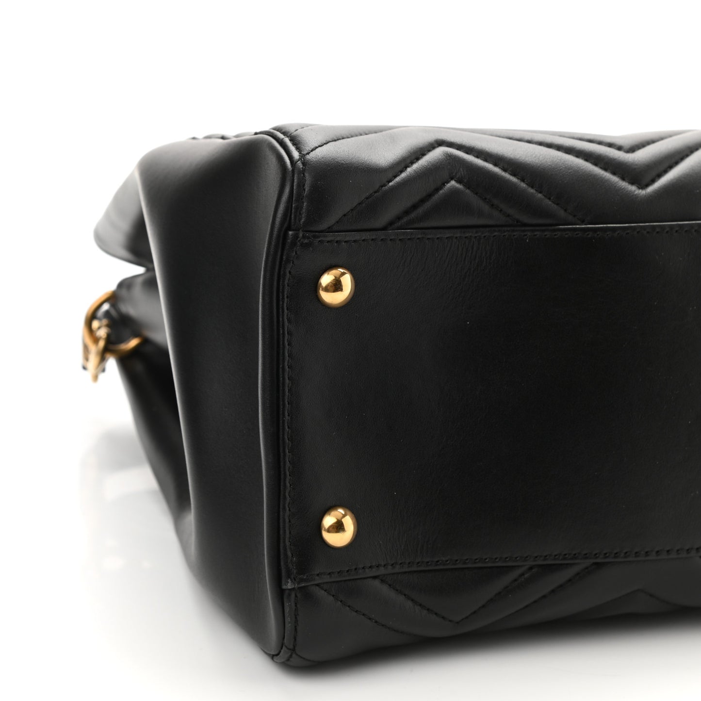 Calfskin Matelasse Medium GG Marmont Tote Black