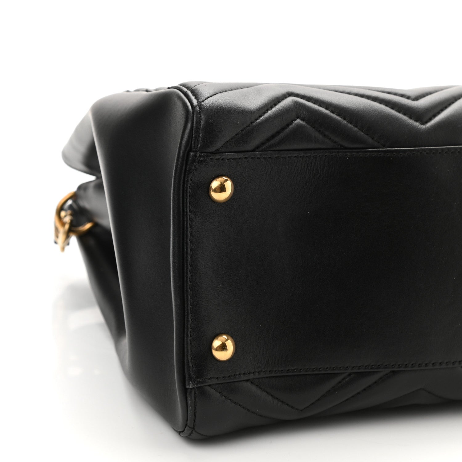 Gucci Calfskin Matelasse Medium GG Marmont Tote Black 10 of 13