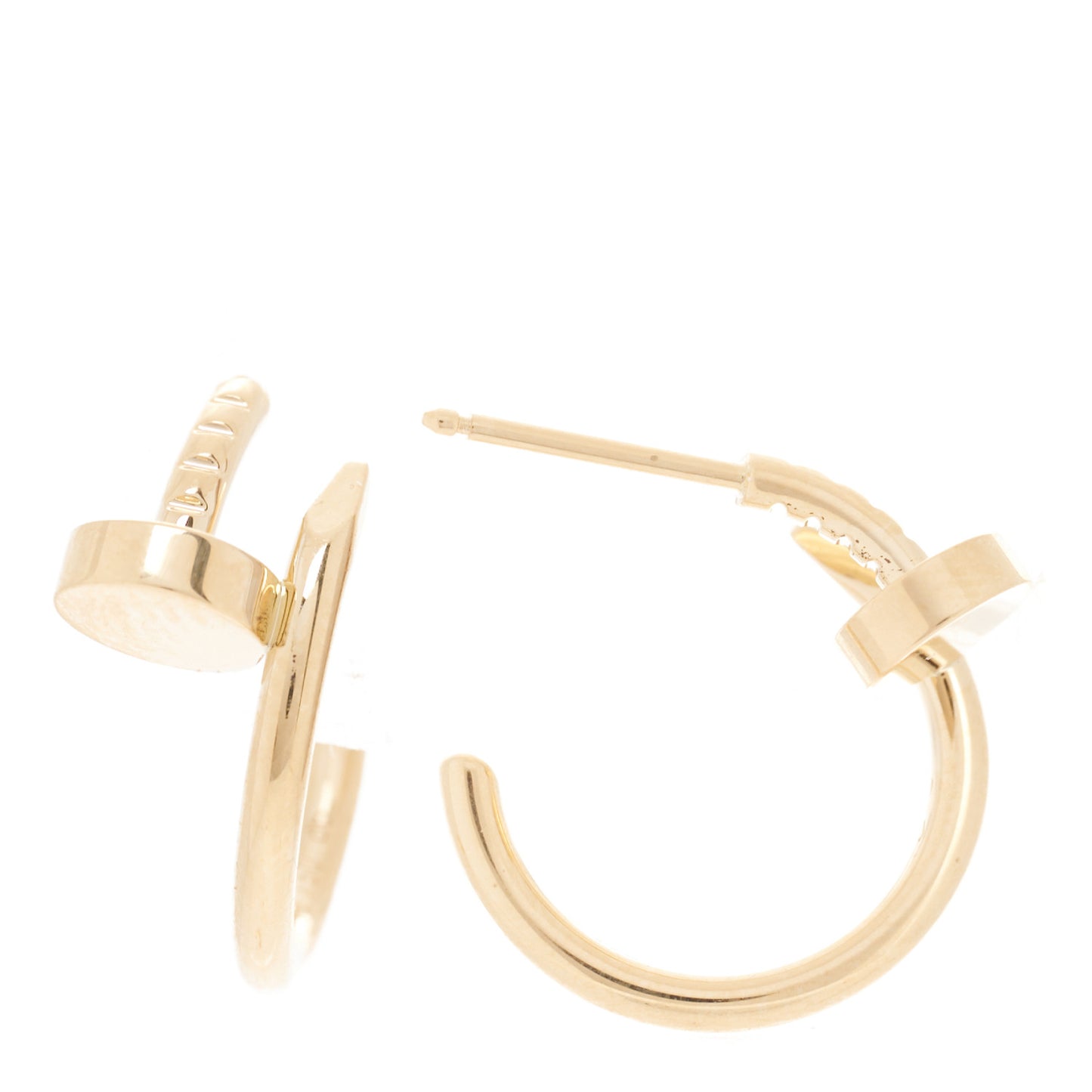 18K Yellow Gold Juste Un Clou Hoop Earrings