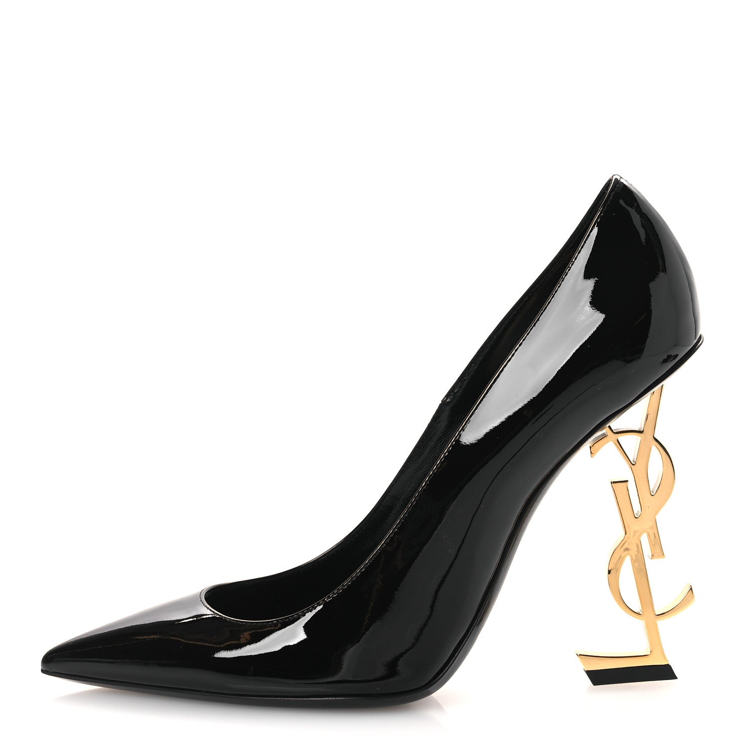 Saint Laurent Patent Opyum 110 Pumps 39 Black Gold 1 of 12