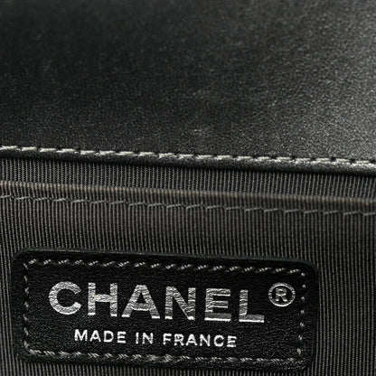 Chanel Tweed Metallic Lambskin Medium Boy Flap Silver 6 of 12