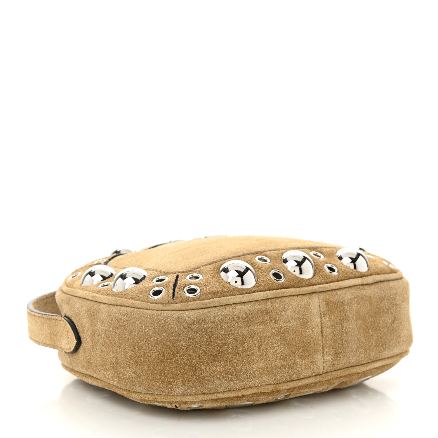 Valentino Garavani Suede Studded Nellcote Crossbody Bag Havana Beige 4 of 9